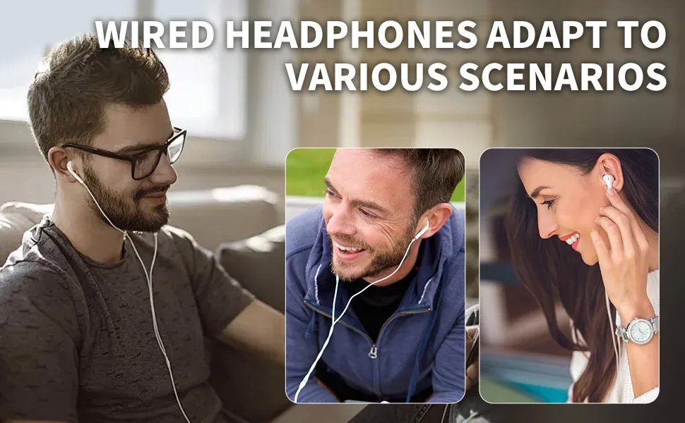 Wired Earbuds for iPhone 14/13/12/11/Pro Max/X/XS/XR/8/7 Plus - Built-in Mic & Volume Control‌