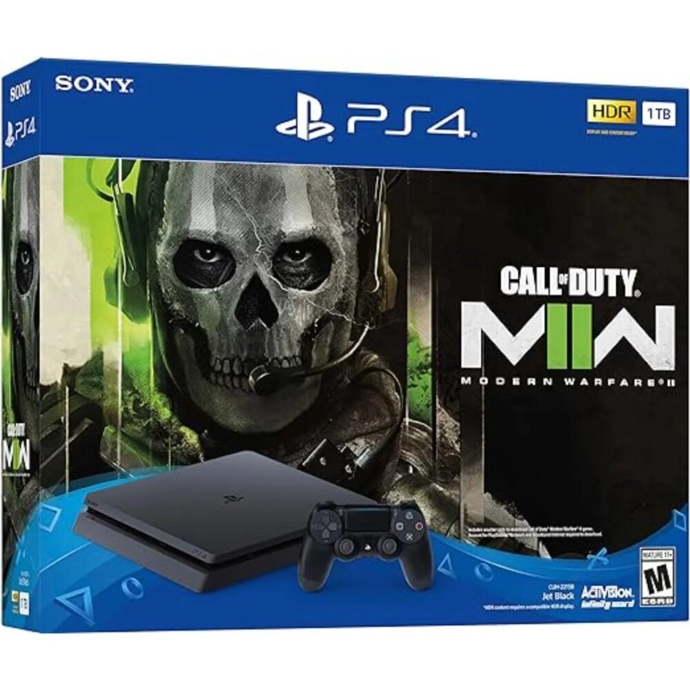 Sony PS4 Slim 1TB Black Console with Call of Duty MW II
