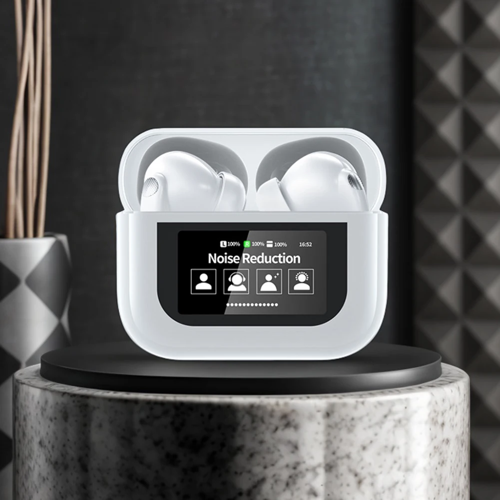 Wireless BT 5.4 Real Time Translator Earbuds ANC Noise Cancelling 144 Languages Translation Earphones Smart Touch Screen Housing