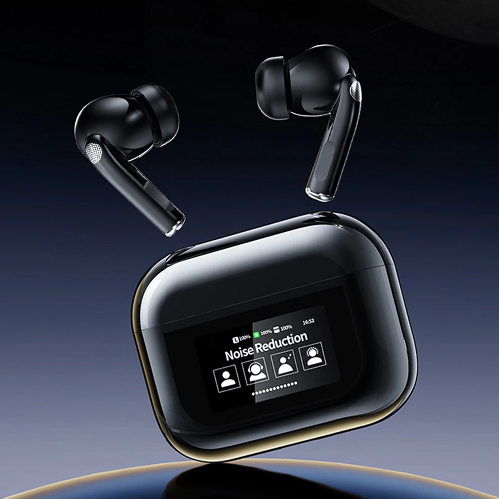 Wireless BT 5.4 Real Time Translator Earbuds ANC Noise Cancelling 144 Languages Translation Earphones Smart Touch Screen Housing