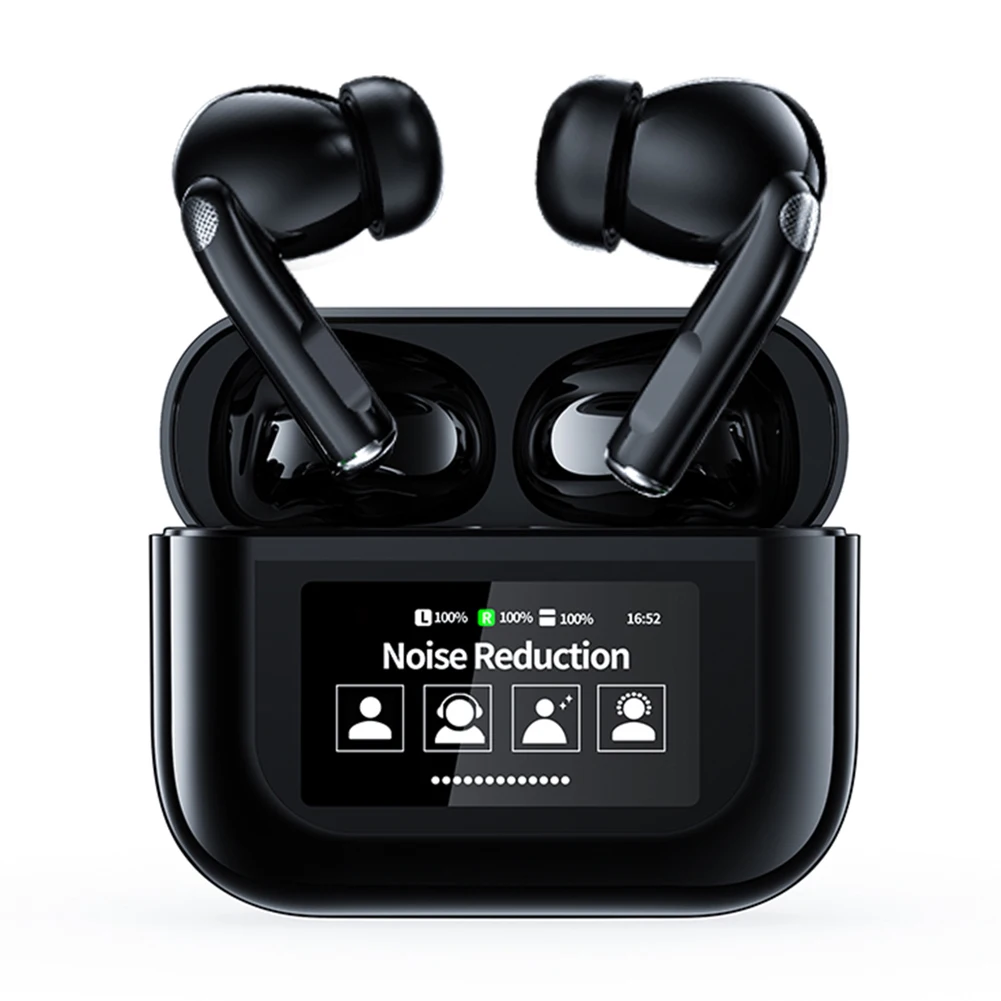 Wireless BT 5.4 Real Time Translator Earbuds ANC Noise Cancelling 144 Languages Translation Earphones Smart Touch Screen Housing