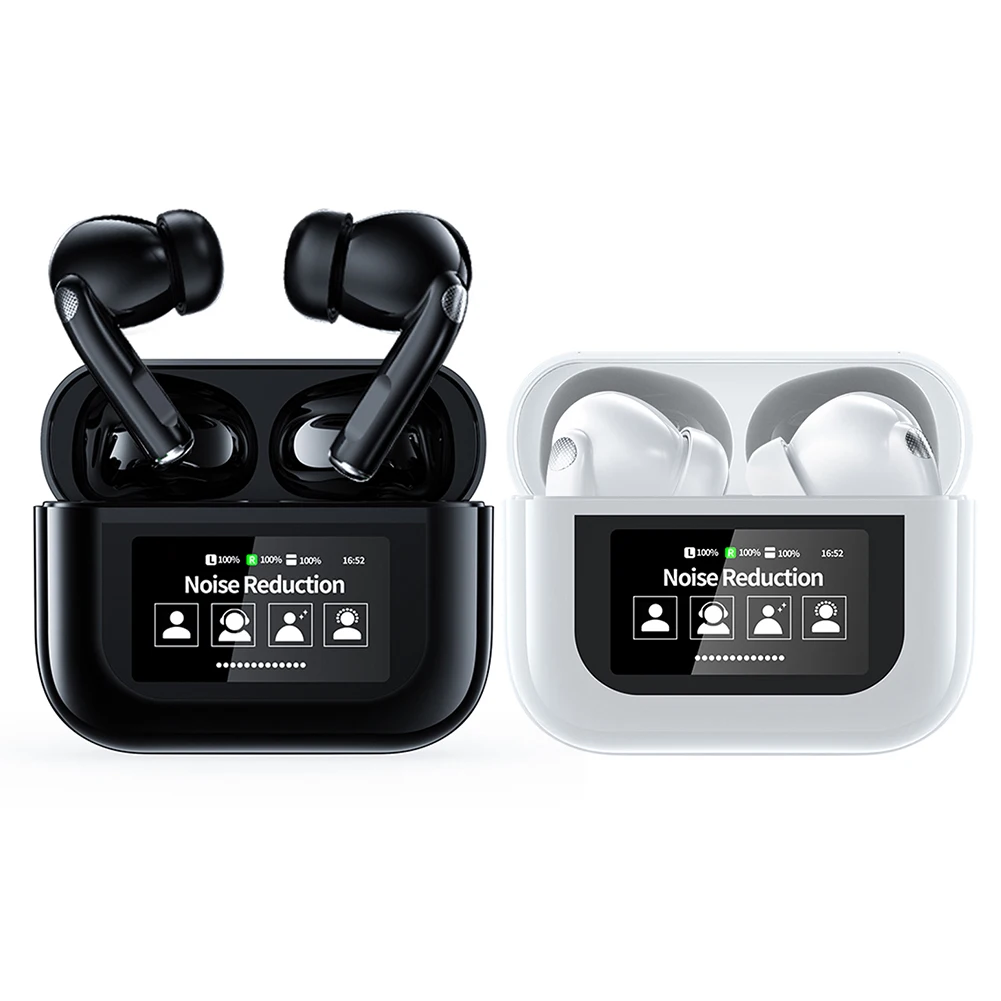 Wireless BT 5.4 Real Time Translator Earbuds ANC Noise Cancelling 144 Languages Translation Earphones Smart Touch Screen Housing