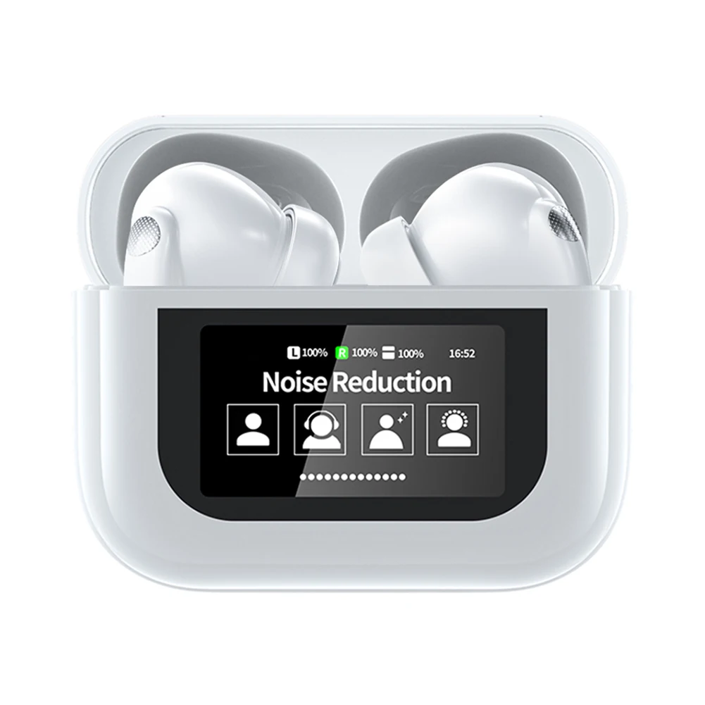 Wireless BT 5.4 Real Time Translator Earbuds ANC Noise Cancelling 144 Languages Translation Earphones Smart Touch Screen Housing