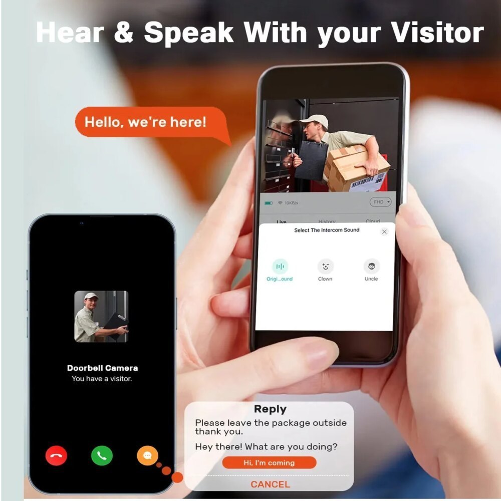 Tuya HD Wireless Video Doorbell with Night Vision & 2-Way Audio - Image 3
