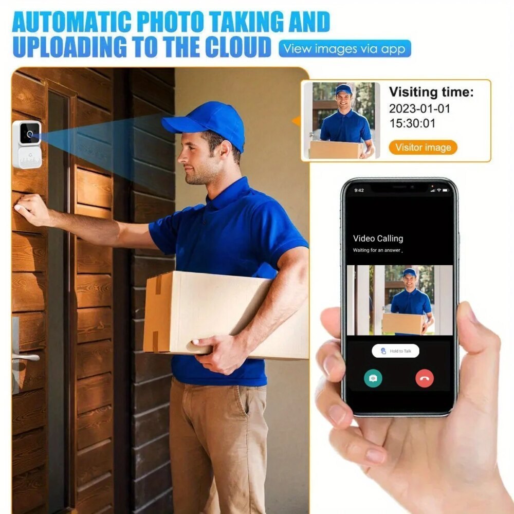 Wireless Smart Video Doorbell WiFi, Night Vision, 2-Way Audio - Image 4