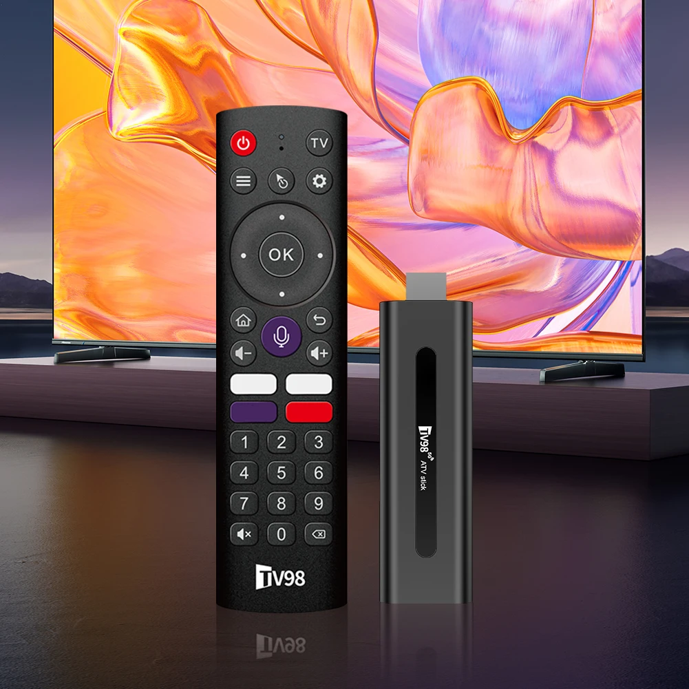 Android 14.0 TV Stick TV98 ATV Smart TV Box 8K Video BT5.0 2.4G 5G WiFi Media Player Allwinner H313 2GB 16GB Voice Remote TV Box