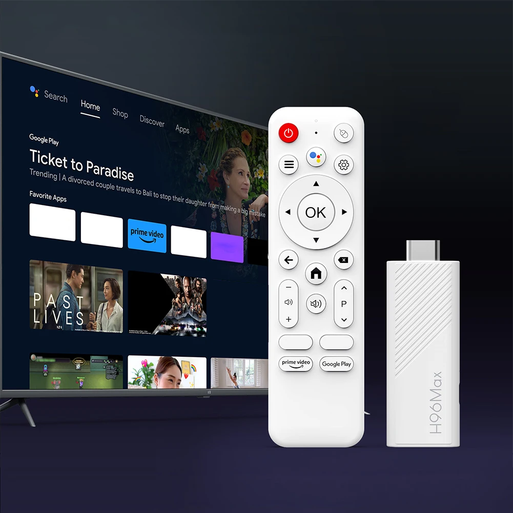 2025 New H96 MAX H313 Mini TV Stick Android 14 Smart TV Box 2.4G 5G Wifi6 BT 4K Media Player 2GB 16GB Google Voice Remote TV Box