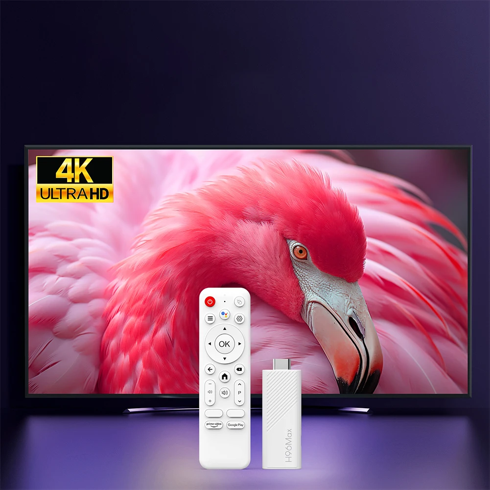 2025 New H96 MAX H313 Mini TV Stick Android 14 Smart TV Box 2.4G 5G Wifi6 BT 4K Media Player 2GB 16GB Google Voice Remote TV Box