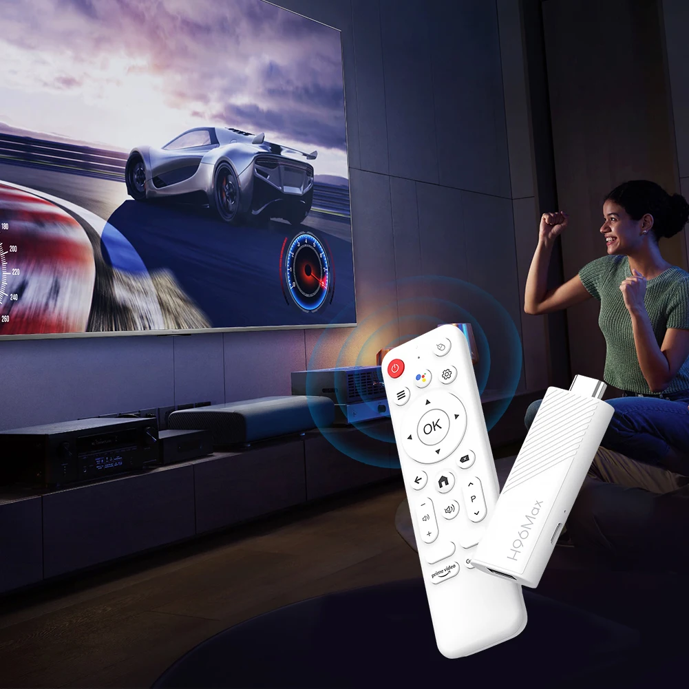 2025 New H96 MAX H313 Mini TV Stick Android 14 Smart TV Box 2.4G 5G Wifi6 BT 4K Media Player 2GB 16GB Google Voice Remote TV Box