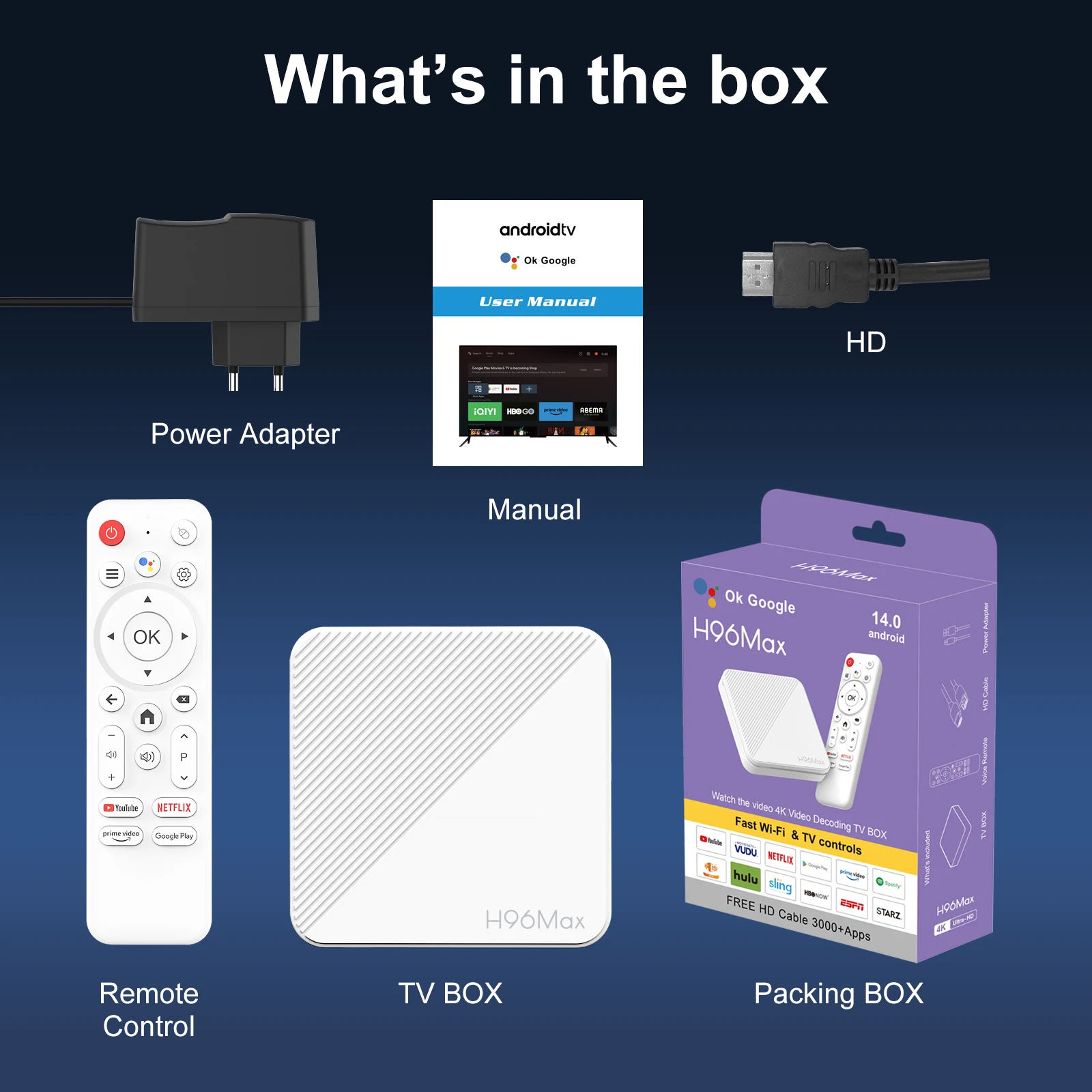 Newest H96 MAX H313 Smart TV Box Android 14 2GB 8GB 16GB Wifi6 BT 4K HD Google Voice Media Player AV1 Set Top Box
