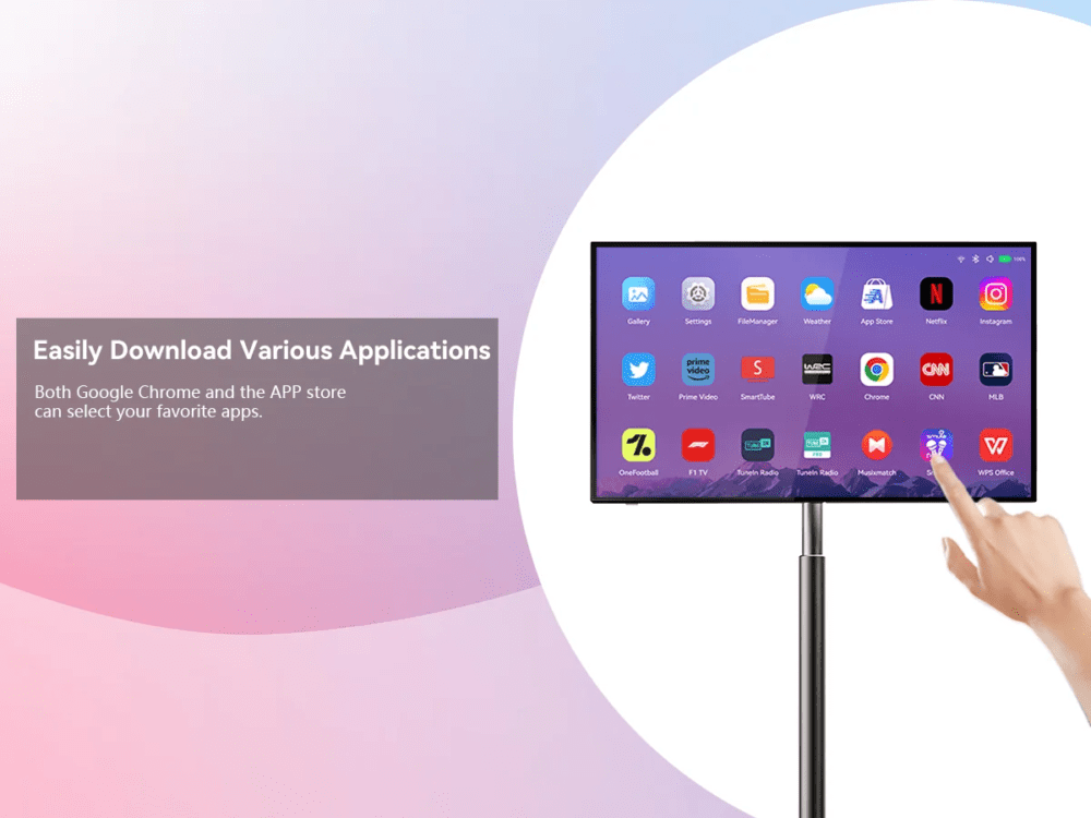 WUAWE 27" 4K Smart Wireless Touchscreen Portable TV - Image 5