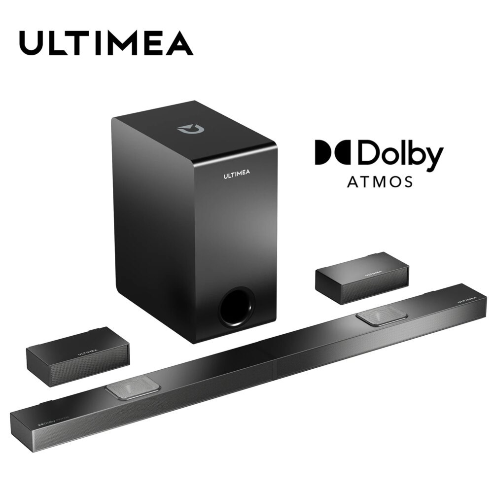 ULTIMEA 5.1.2 Dolby Atmos Sound Bar 8" Subwoofer 520W HDMI