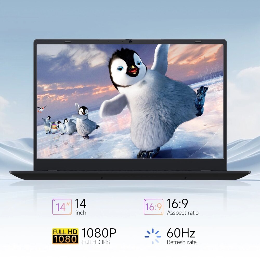 14" Windows 11 Laptop N4000 8GB RAM 256GB SSD Notebook - Image 3