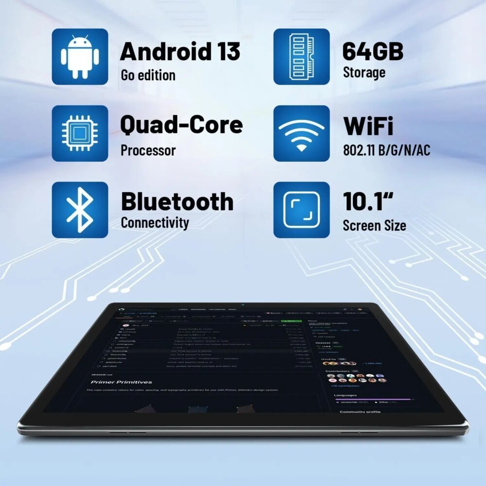 MB1001 10.1" Tablet 6GB RAM 64GB ROM 1080P HD Android 13 - Image 2