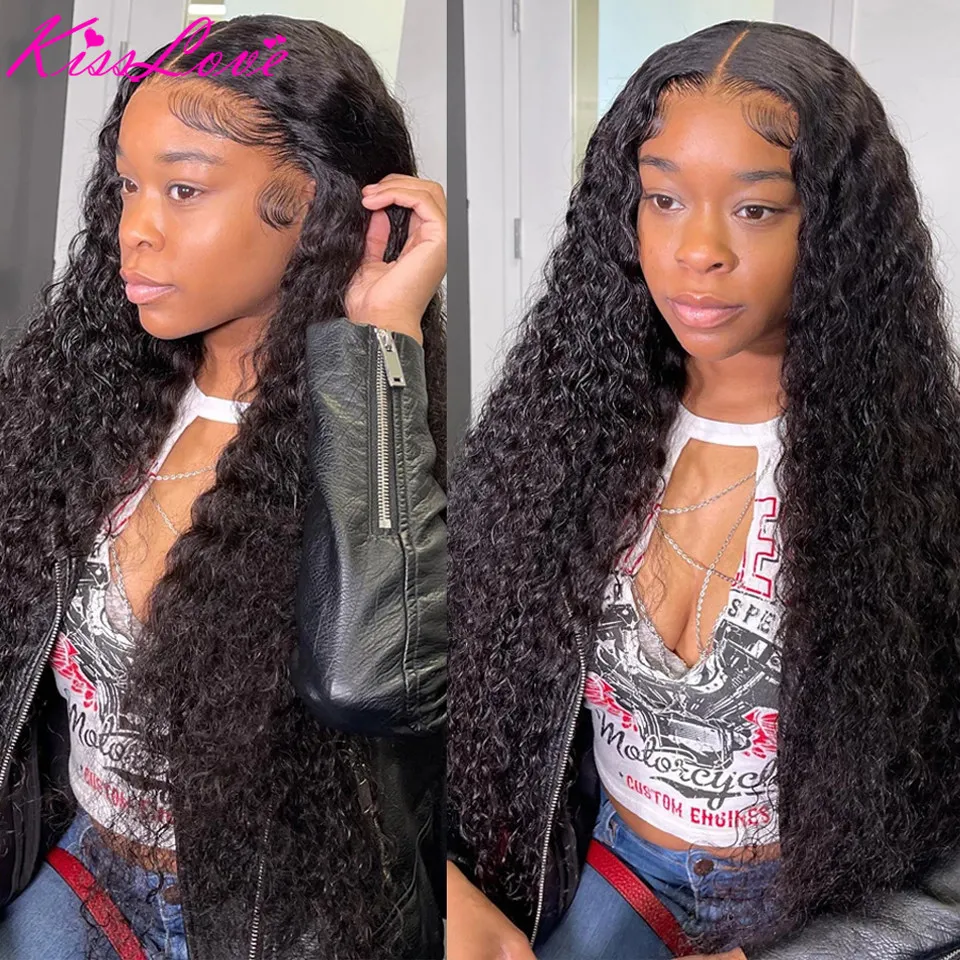 Deep Wave Wigs 13x6/13x4 HD Transparent Lace Front Human Hair Wigs 360 Lace Frontal Wig Human Hair Cury 5x5 HD Lace Closure Wigs