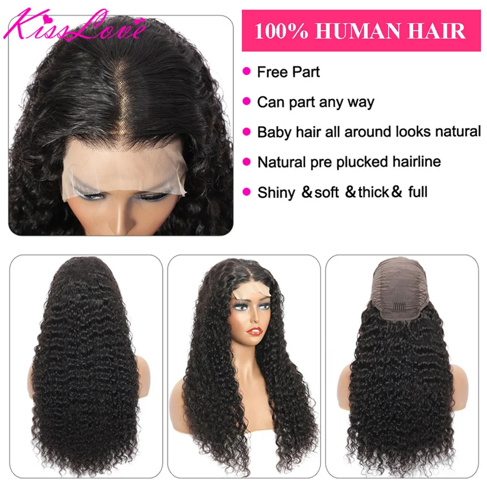 Deep Wave Wigs 13x6/13x4 HD Transparent Lace Front Human Hair Wigs 360 Lace Frontal Wig Human Hair Cury 5x5 HD Lace Closure Wigs