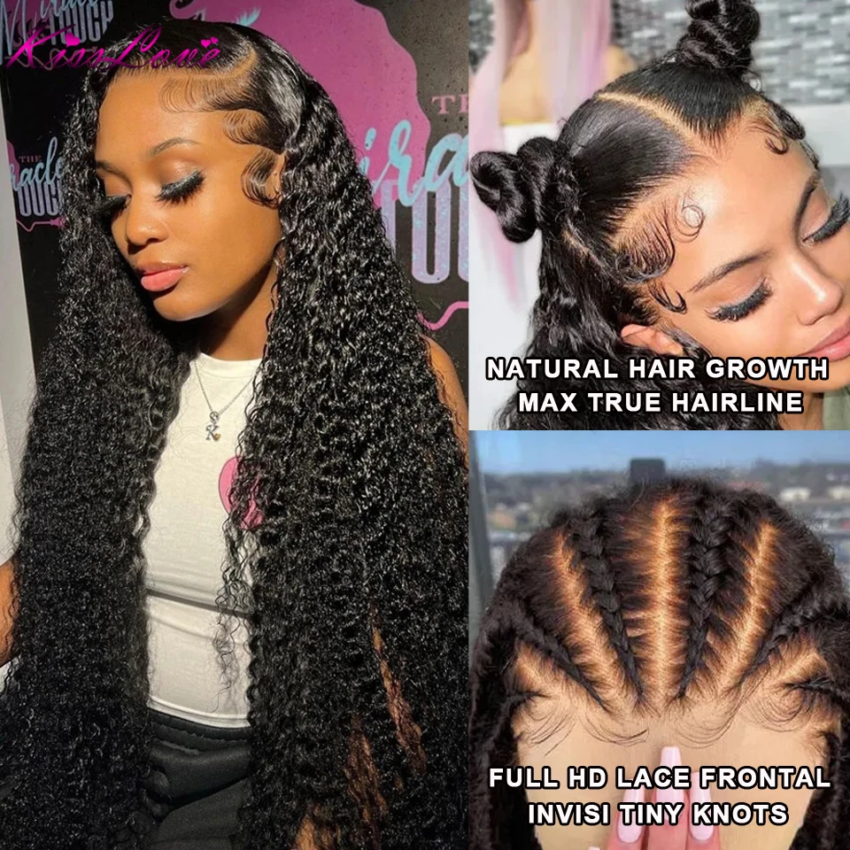 Deep Wave Wigs 13x6/13x4 HD Transparent Lace Front Human Hair Wigs 360 Lace Frontal Wig Human Hair Cury 5x5 HD Lace Closure Wigs