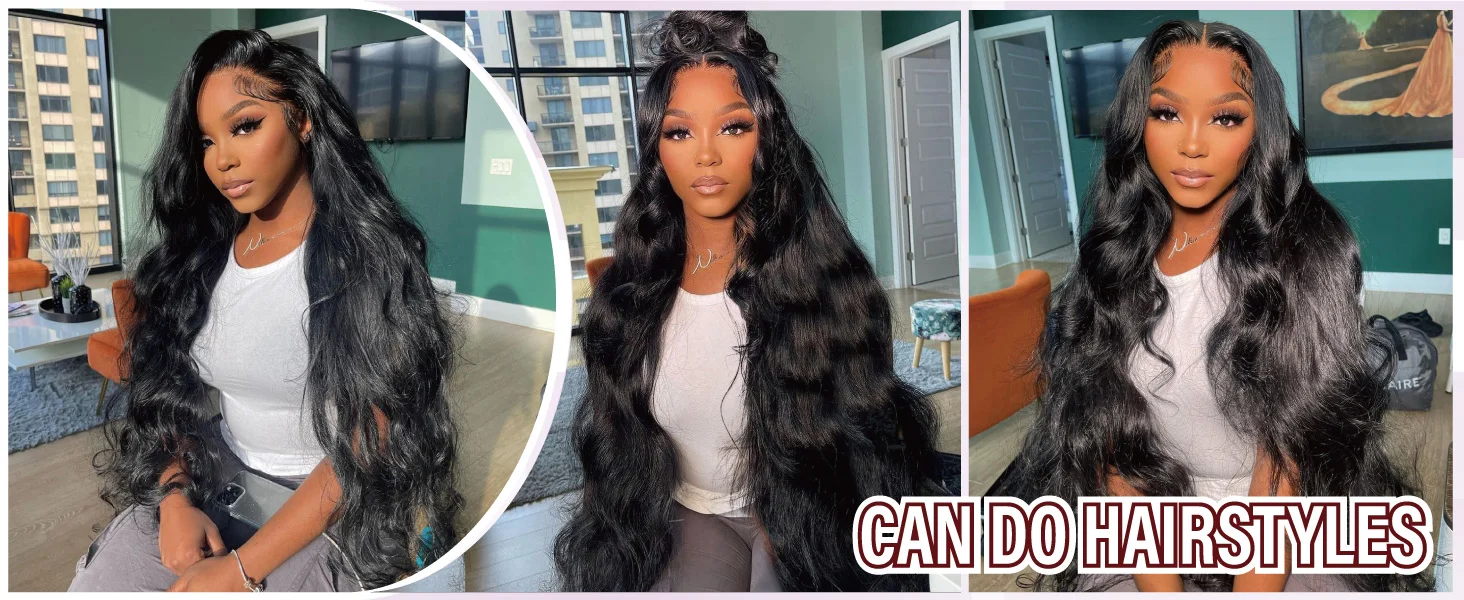 30 40 42Inch Body Wave Wigs Human Hair 13x4 13x6 HD Lace Frontal 100% Human Hair Wig For Black Women 13x5 13x7 Lace Closure Wigs