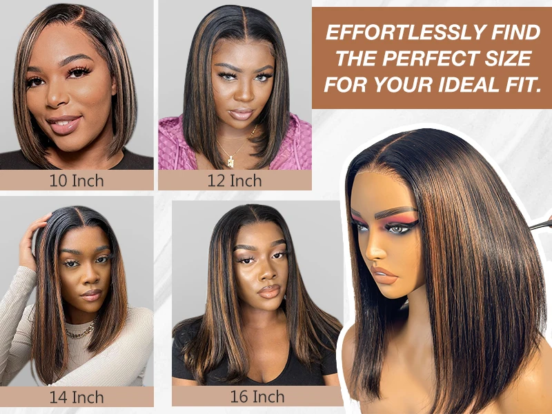 1b/30 Straight Short Bob Wear And Go Glueless Wigs Human Hair Pre Plucked Pre Cut 5x5 Hd Lace Closure Wigs With Natural Hairlin