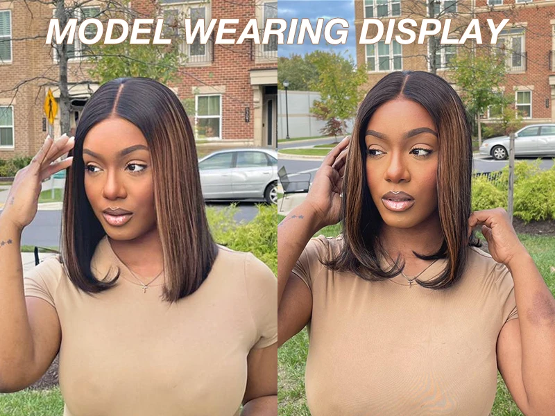 1b/30 Straight Short Bob Wear And Go Glueless Wigs Human Hair Pre Plucked Pre Cut 5x5 Hd Lace Closure Wigs With Natural Hairlin