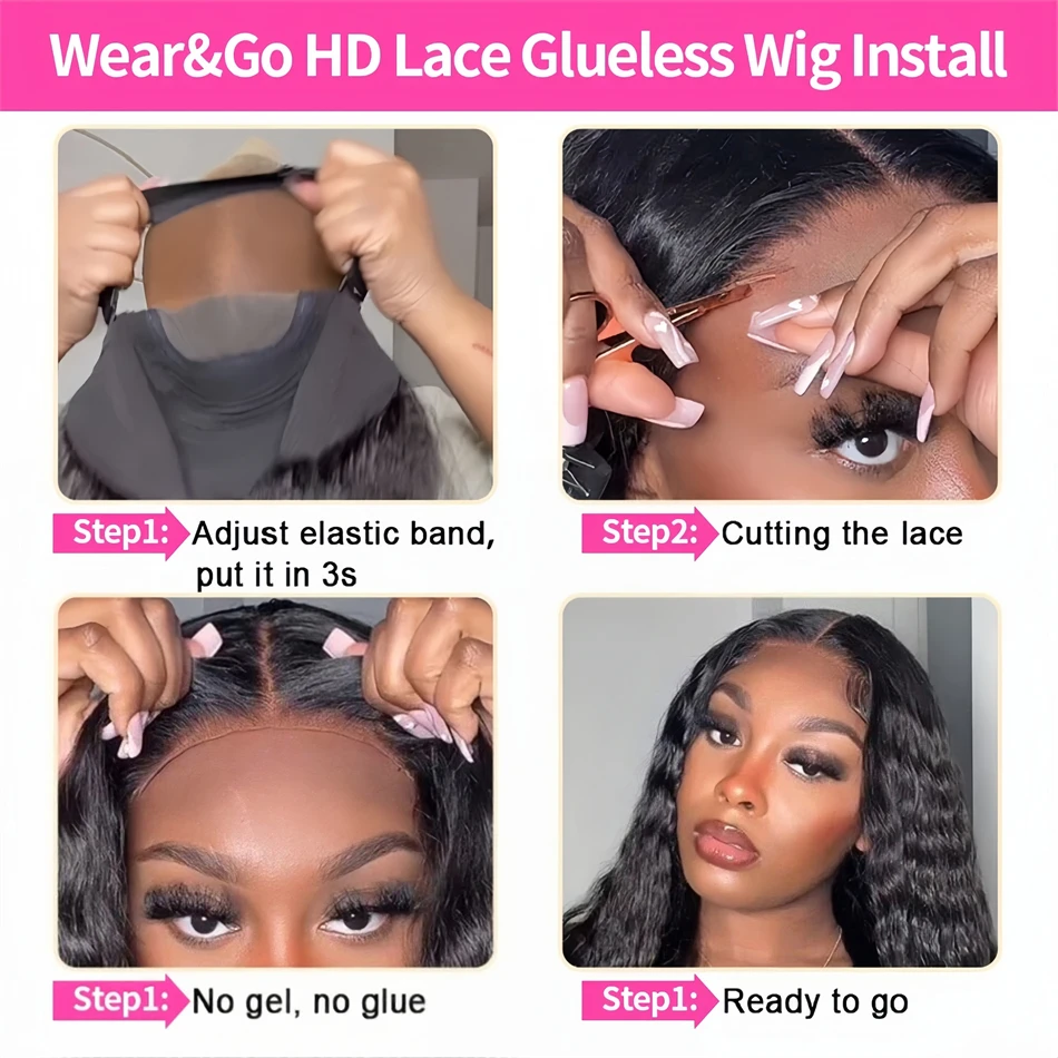 5x5 Hd Lace Frontal Curly Glueless Wigs Human Hair Ready to Wear Brazilian 30 32 Inch 4x4 Hd Lace Front Deep Wave Wig for Women