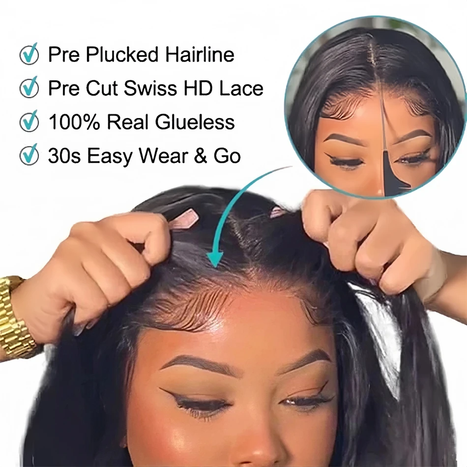 5x5 Hd Lace Frontal Curly Glueless Wigs Human Hair Ready to Wear Brazilian 30 32 Inch 4x4 Hd Lace Front Deep Wave Wig for Women