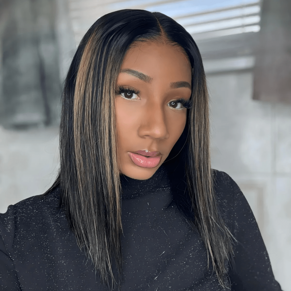 Wear & Go Glueless Bob Wig 5x5 HD Lace Human Hair P1B/27 10"
