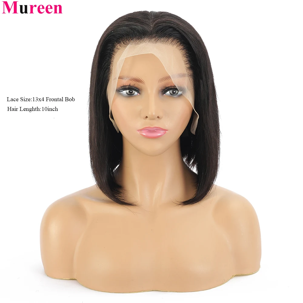 250% Density Lace Front Straight Bob Wig 13X4 Full Lace Wig Glueless Bob Wig Human Hair Wigs For Women 4X4 Lace Closure Bob Wig