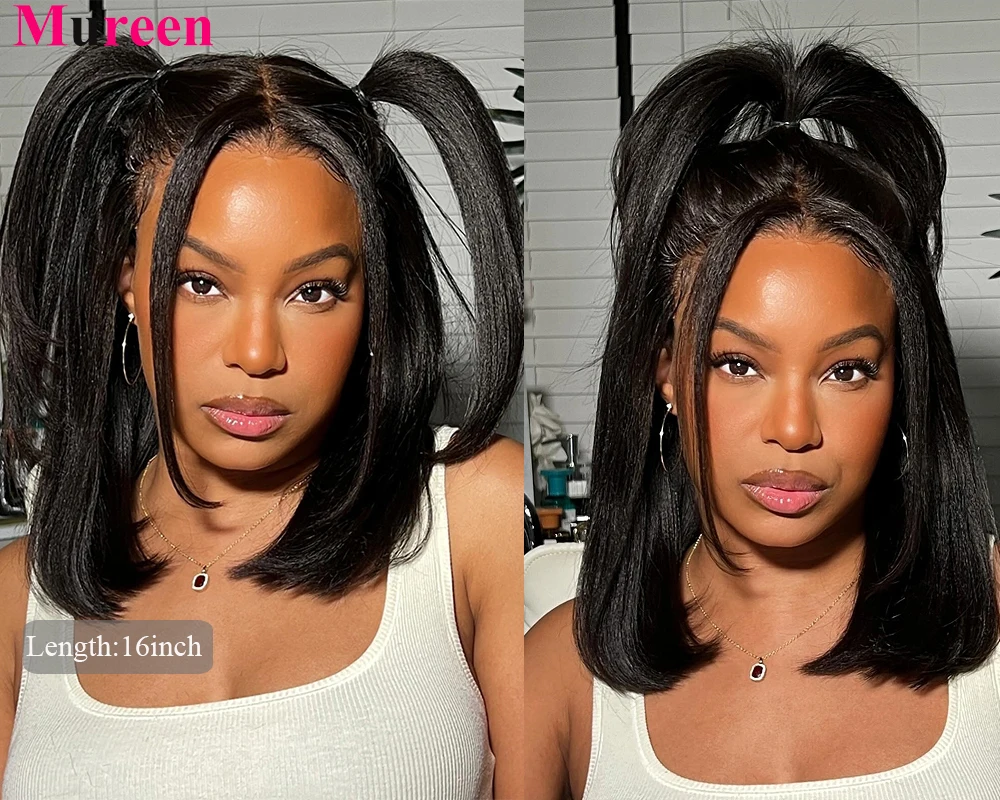 250% Density Lace Front Straight Bob Wig 13X4 Full Lace Wig Glueless Bob Wig Human Hair Wigs For Women 4X4 Lace Closure Bob Wig