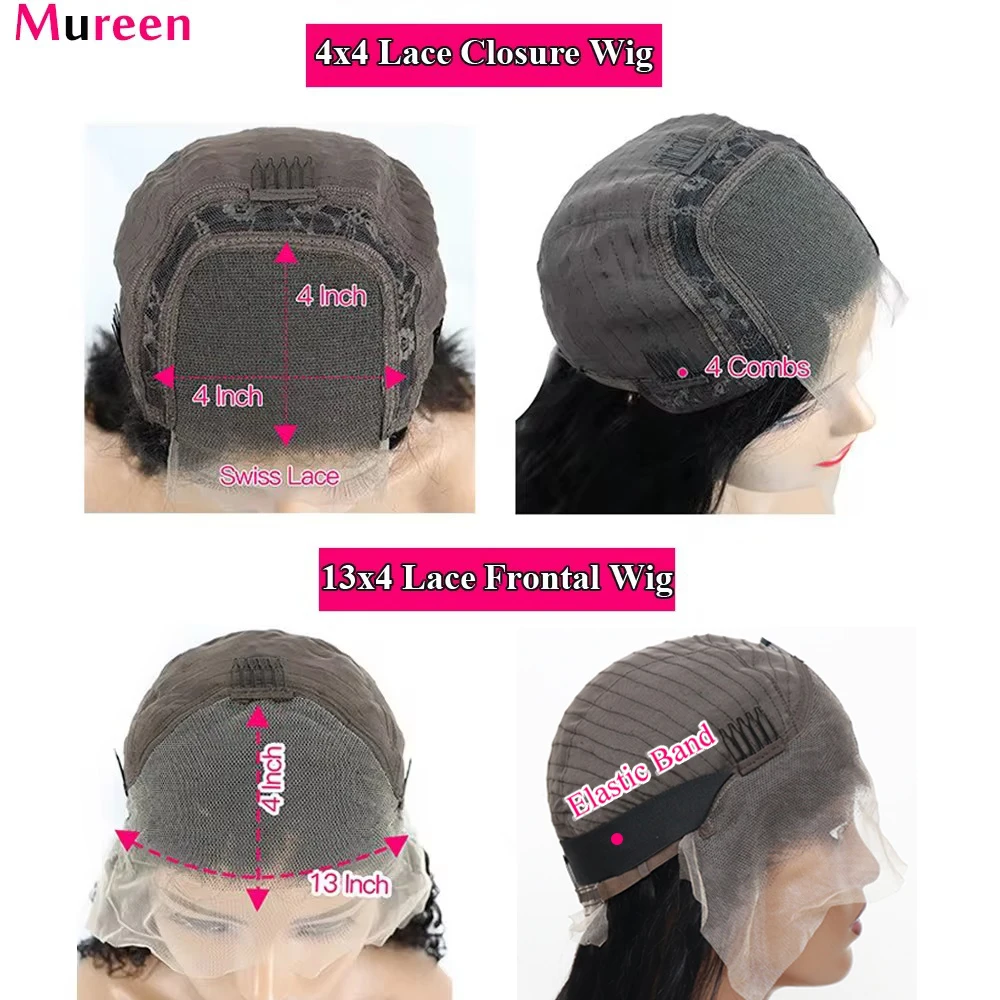 250% Density Lace Front Straight Bob Wig 13X4 Full Lace Wig Glueless Bob Wig Human Hair Wigs For Women 4X4 Lace Closure Bob Wig