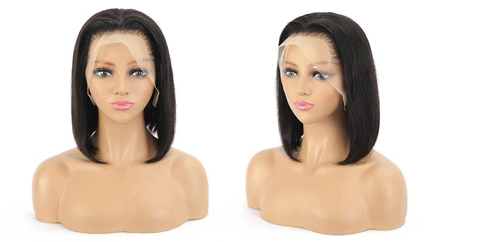 250% Density Lace Front Straight Bob Wig 13X4 Full Lace Wig Glueless Bob Wig Human Hair Wigs For Women 4X4 Lace Closure Bob Wig
