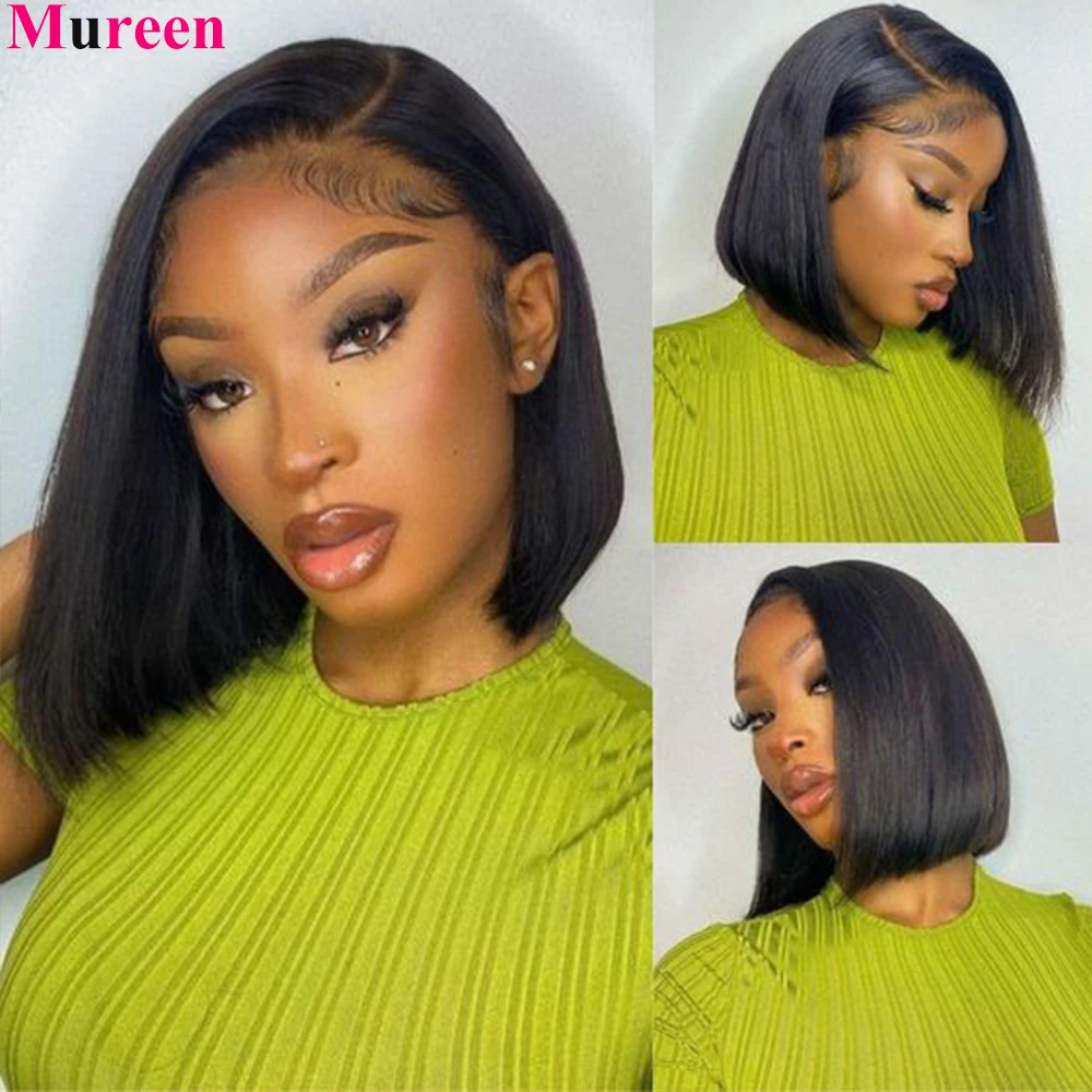 250% Density Lace Front Straight Bob Wig 13X4 Full Lace Wig Glueless Bob Wig Human Hair Wigs For Women 4X4 Lace Closure Bob Wig