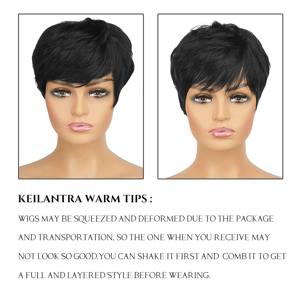 Short Human Hair Wigs for Black Women Pixie Cut Wig Human Hair Wig Glueless Wigs for Women Short Pixie Straight Human Hair Wigs