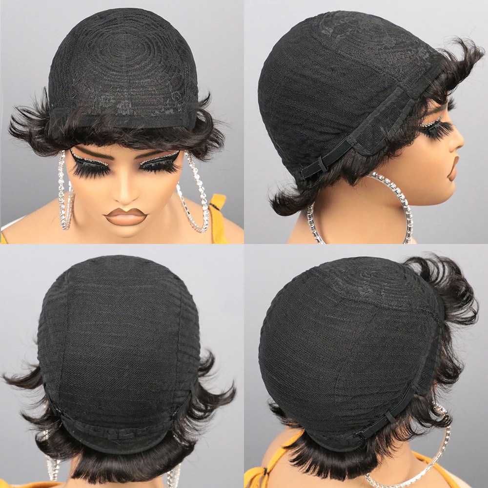 Short Human Hair Wigs for Black Women Pixie Cut Wig Human Hair Wig Glueless Wigs for Women Short Pixie Straight Human Hair Wigs