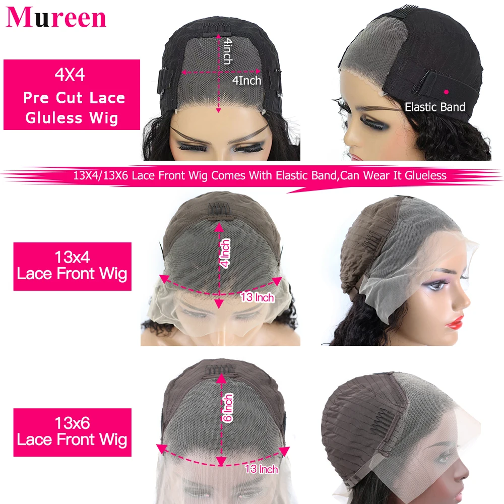 250 Density Bob Glueless Human Hair 4X4 & 13x4 Lace Wig - Image 4