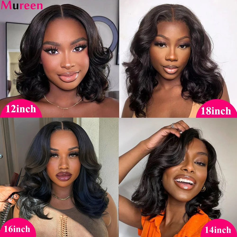 250 Density Bob Glueless Human Hair 4X4 & 13x4 Lace Wig - Image 6