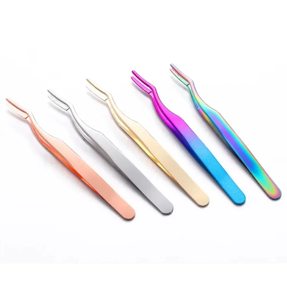 Eyelash Tweezers Lash Applicator Extension Supplies Makeup Tools Stainless Steel Eyebrow Eyelash Extension Tweezers Lash Tweezer