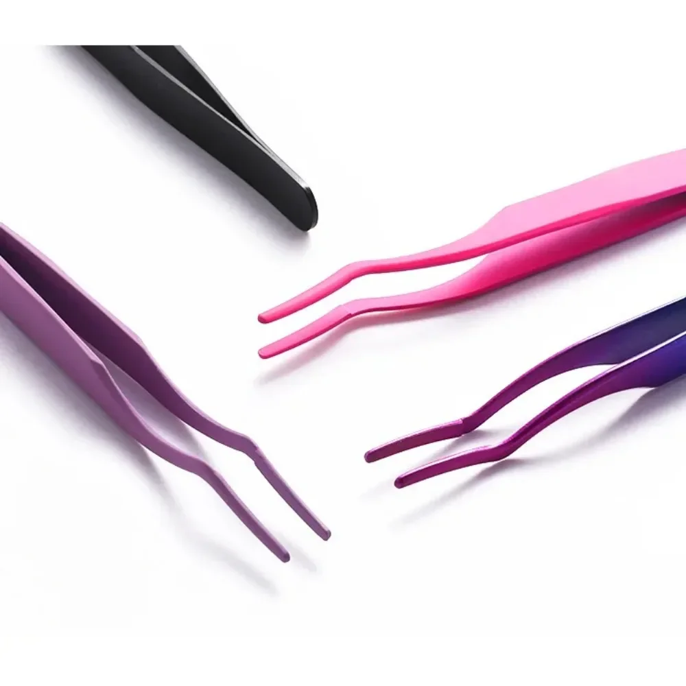 Eyelash Tweezers Lash Applicator Extension Supplies Makeup Tools Stainless Steel Eyebrow Eyelash Extension Tweezers Lash Tweezer