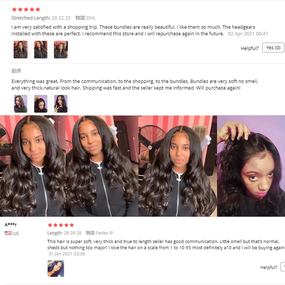 Younsolo Loose Wave Bundles Brazilian Human Hair Loose Weave Bundles 1/3/4/Pcs Lot Natural Black Human Hair Extensions For Woman