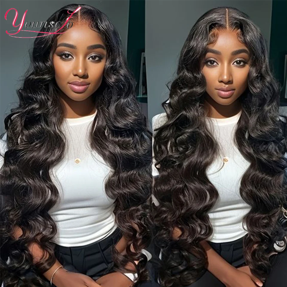 Younsolo Loose Wave Bundles Brazilian Human Hair Loose Weave Bundles 1/3/4/Pcs Lot Natural Black Human Hair Extensions For Woman