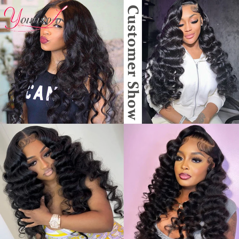 Younsolo Brazilian Loose Wave Hair Bundles Natural Black - Image 5