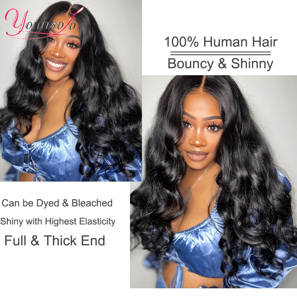 Younsolo Brazilian Loose Wave Hair Bundles Natural Black - Image 2