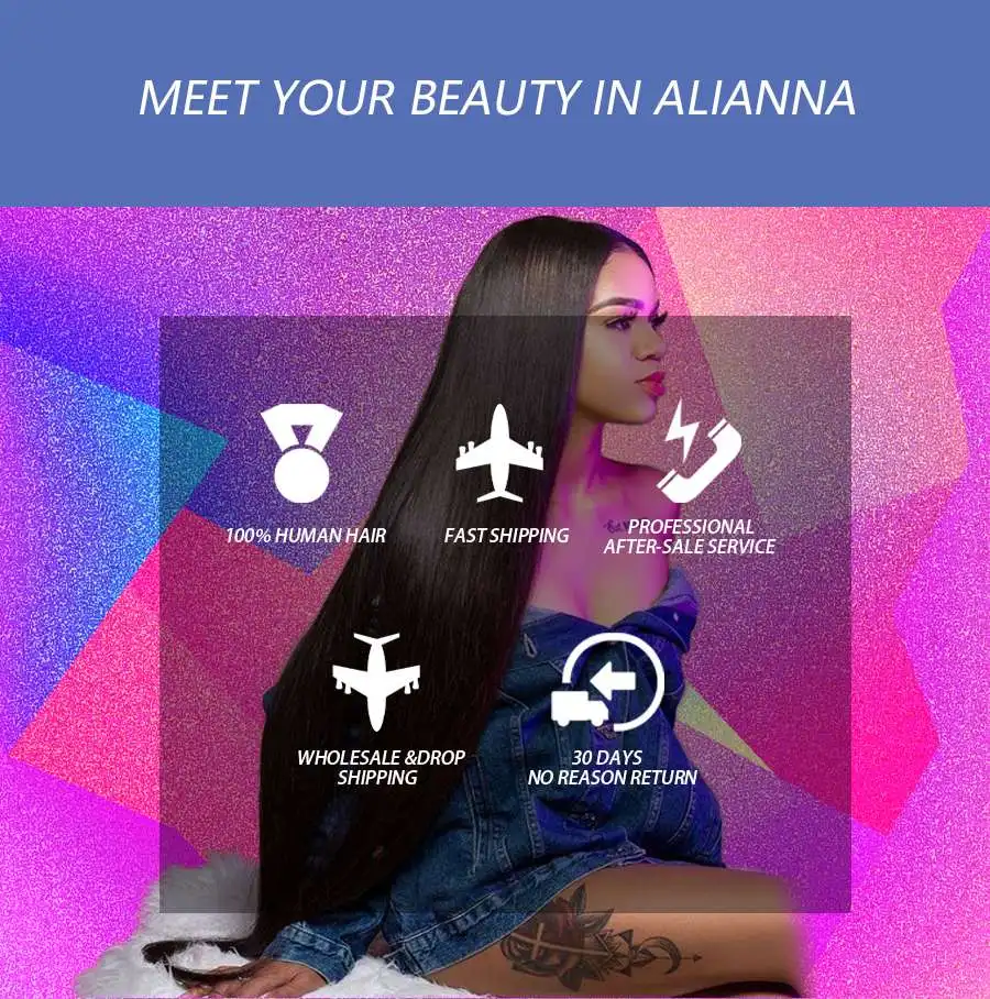 Straight Human Hair Bundles Raw Hair Bundles 100% Human Hair Extensions Natural Black Brazilian Hair Weave Bundles Fast Shipping