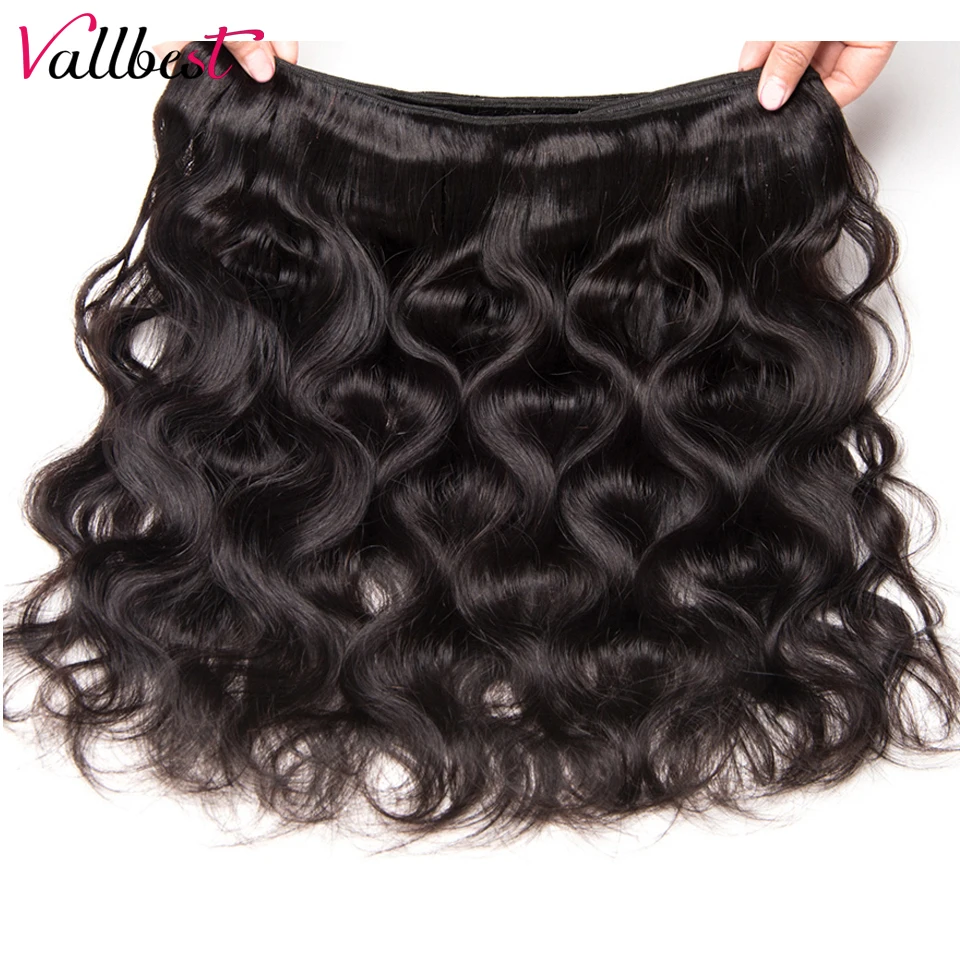 Vallbest Peruvian Body Wave Bundles Remy Wavy Human Hair Extensions 3 4 Bundles Deals 100% Body Wave Human Hair Bundles