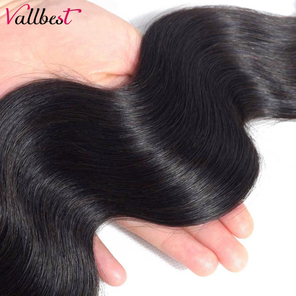 Vallbest Peruvian Body Wave Bundles Remy Wavy Human Hair Extensions 3 4 Bundles Deals 100% Body Wave Human Hair Bundles