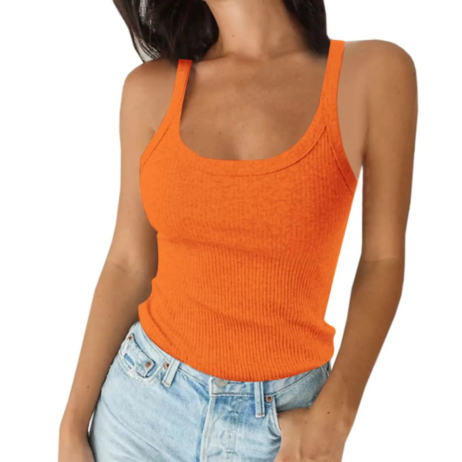 O Neck Summer Knit Vest Sleeveless Women Sexy Basic T Shirt Off Shoulder Ribbed Tank Tops Casual 2025 New Outfits Tight Tops
