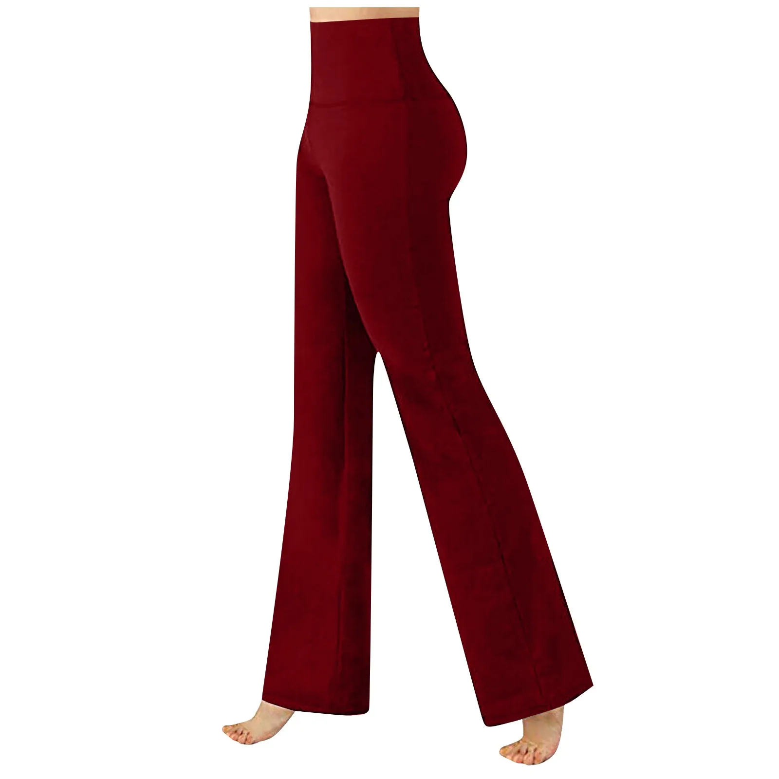 Pantalones Women'S Trousers Loose Fitting Sexy Wide Leg Casual Pants Stretchy Solid Color Sports Yoga Breathable Pants 2024