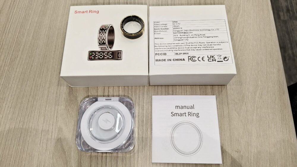 SR08 Stainless Steel Smart Ring with Digital Display – Black, Gold, Silver - Image 3