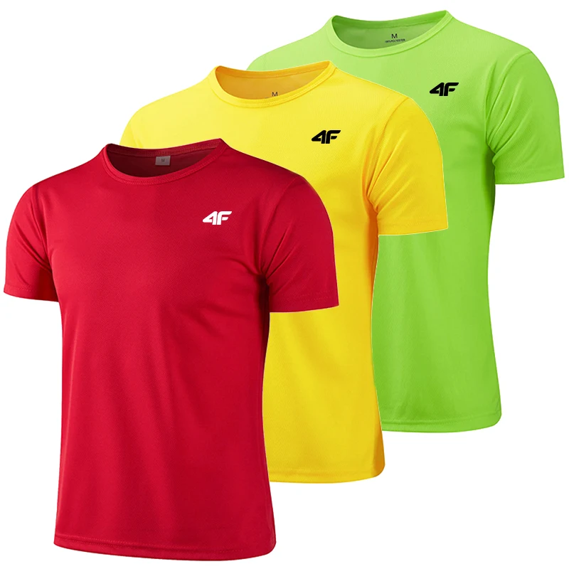 3 Pcs Men's T-shirt Printing Hot Sales Short Sleeve Jogging Casual Quick Drying Clothing Lightweight Men T-shirt Cool in Summer