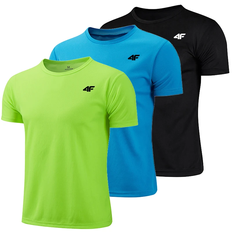 3 Pcs Men's T-shirt Printing Hot Sales Short Sleeve Jogging Casual Quick Drying Clothing Lightweight Men T-shirt Cool in Summer